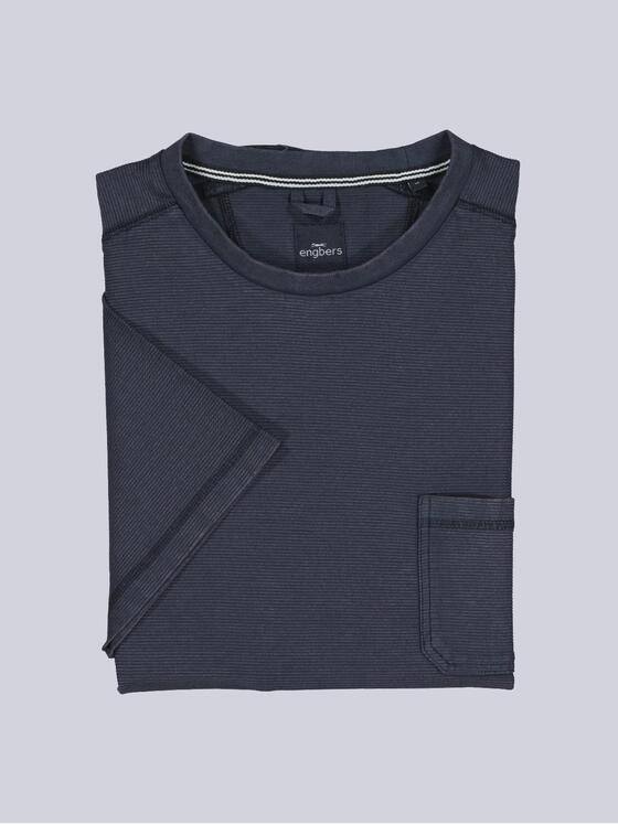 engbers Herren T-Shirt strukturiert Saphirblau 39295