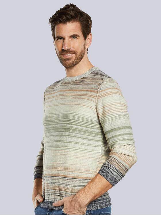 engbers Herren Pullover gestreift Beige 34289