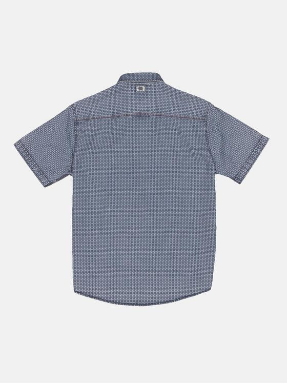 engbers Herren Kurzarm-Hemd gemustert Blau 34255