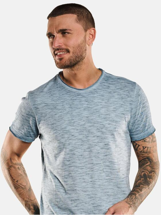 emilio adani Herren T-Shirt gestreift Türkis 33025