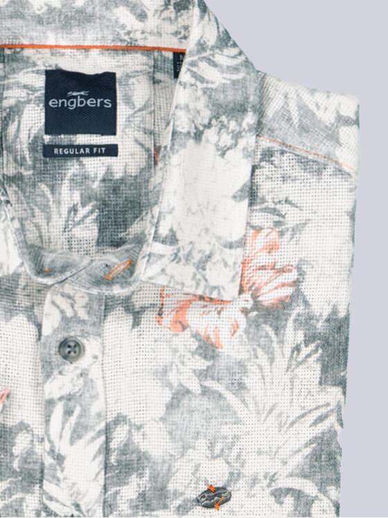 engbers Herren Kurzarm-Hemd gemustert Grau 38983