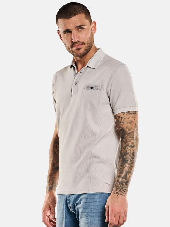 emilio adani Herren Polo-Shirt strukturiert Grau 33028
