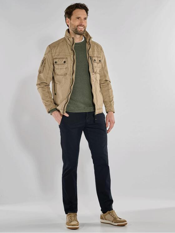 engbers Herren Baumwoll-Jacke mit Brusttaschen Hellbraun 36175