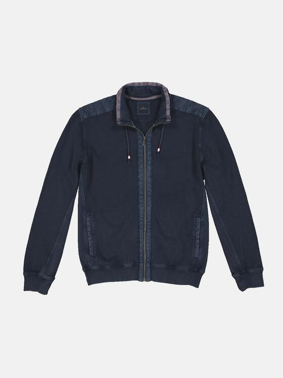engbers Herren Sweatjacke mit Stehkragen Blau 34333