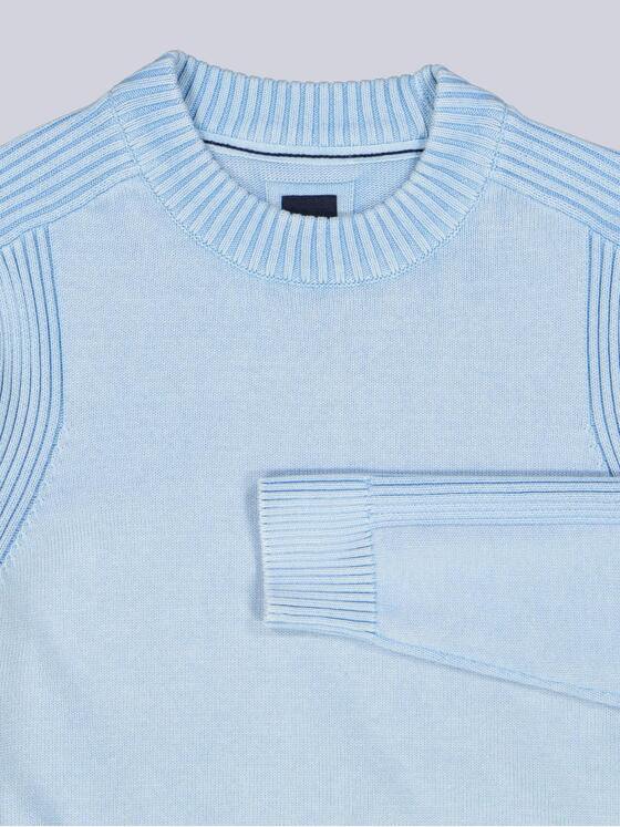 engbers Herren Strickpullover aus edler Baumwolle Hellblau 39506