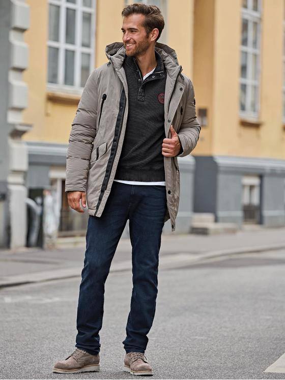 engbers Herren Jacke mit abnehmbarer Kapuze Beige 33562
