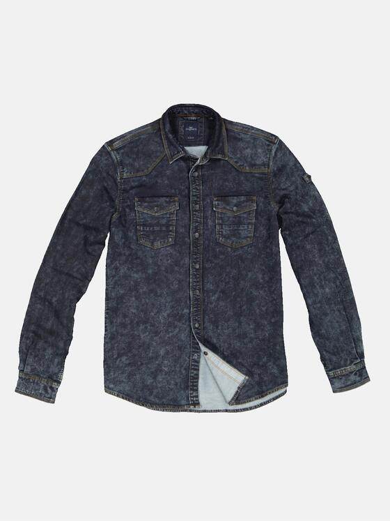 engbers Herren Langarm-Hemd im Overshirt-Design Blau 33369