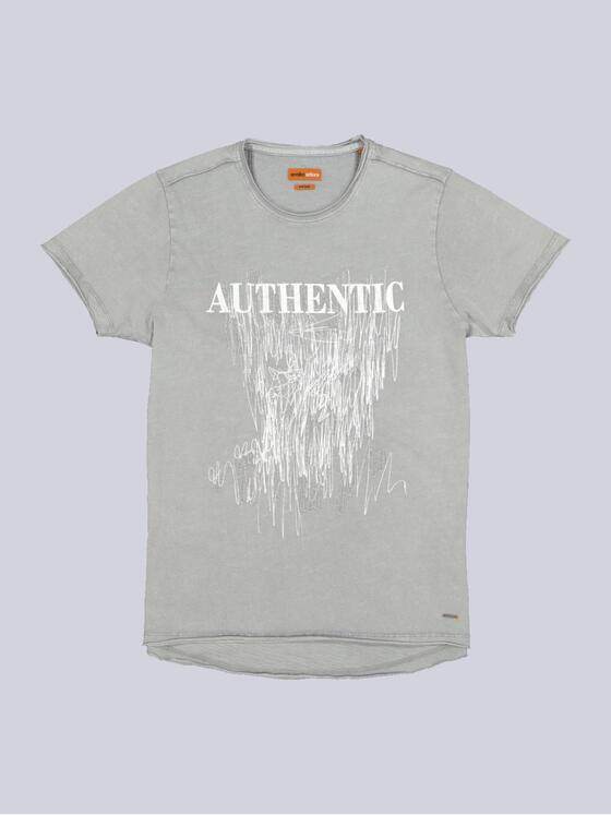 emilio adani Herren T-Shirt slim fit Grau 35349