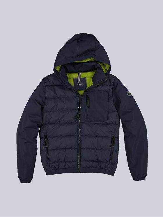 engbers Herren Steppjacke mit abnehmbarer Kapuze Blau 35424