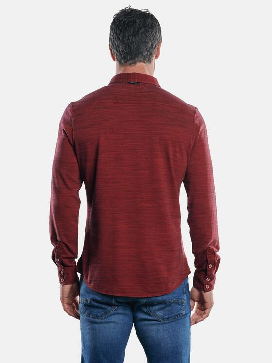 engbers Herren Poloshirt mit geflammter Optik Karminrot 30264