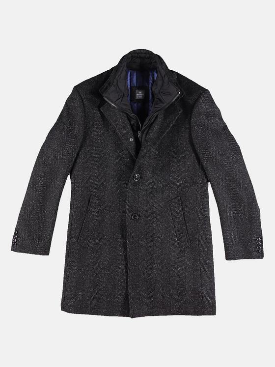 ENGBERS GERMANY Herren Zeitloser Mantel Anthrazit 30574