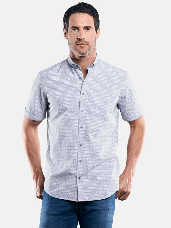 engbers Herren Dezent gemustertes Hemd Royalblau 29463