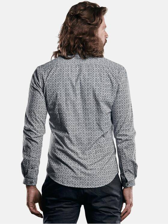 emilio adani Herren bedrucktes Hemd mit smarten Manschetten Blau 29324