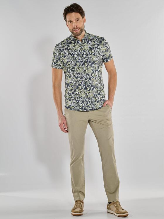 engbers Herren Kurzarm-Hemd slim fit Safrangelb 36650