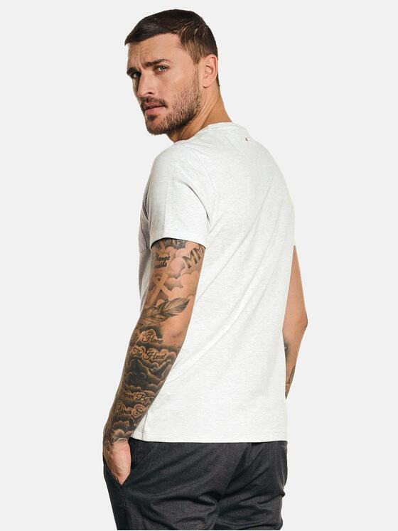 emilio adani Herren T-Shirt strukturiert Grau 32703