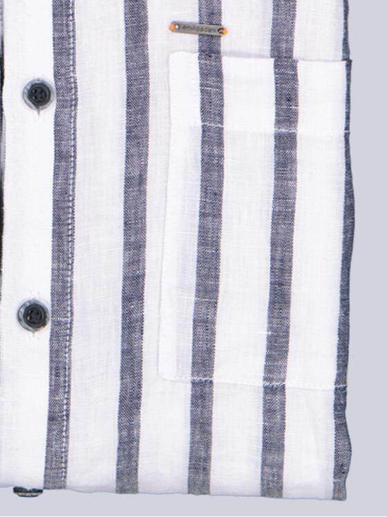 emilio adani Herren Leinen-Hemd mit Streifenmuster Brilliantblau 40341