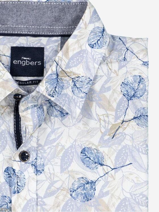 engbers Herren Langarm-Hemd gemustert Hellblau 36562