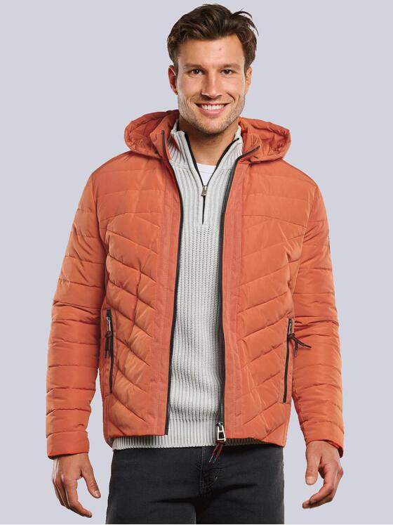 engbers Herren Steppjacke mit abnehmbarer Kapuze Orange 33517