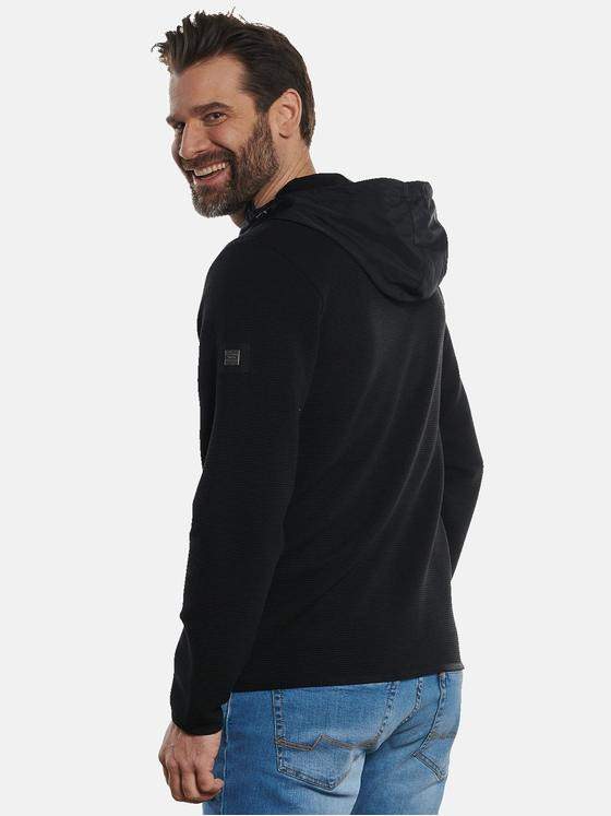 engbers Herren Sweatjacke strukturiert Schwarz 32874