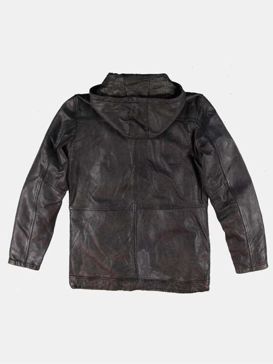 emilio adani Herren Lederjacke Schwarzbraun 30773