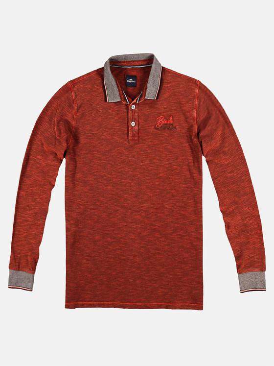 engbers Herren Poloshirt langarm Blutorange 29218