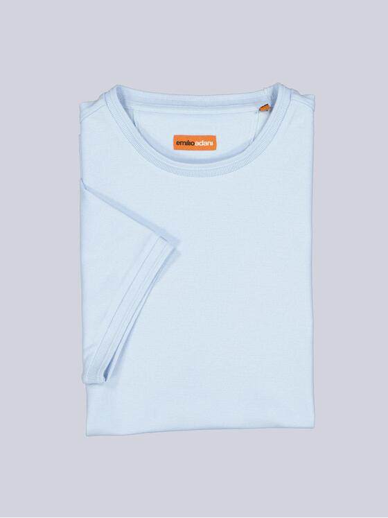 emilio adani Herren T-Shirt uni Blau 38628