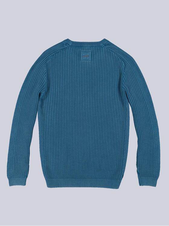 engbers Herren Pullover uni Mittelblau 36092