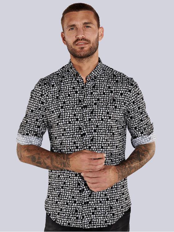 emilio adani Herren Hemd langarm Schwarz 35579