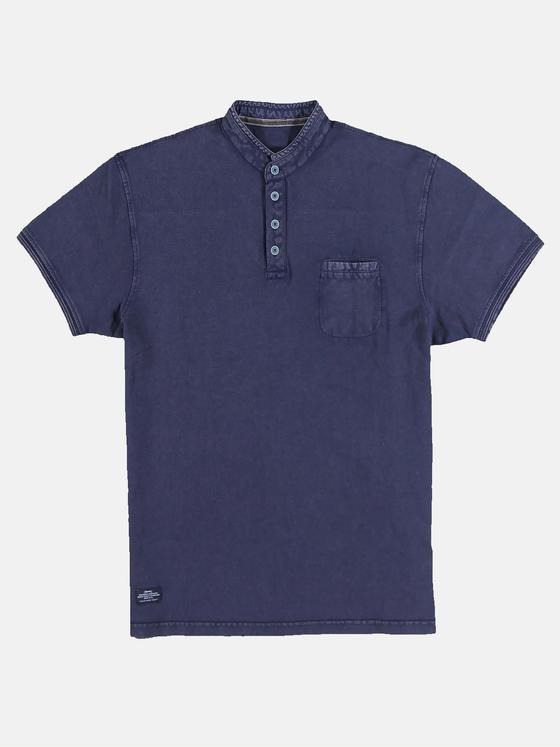 engbers Herren Serafinoshirt mit Stehkragen Indigoblau 31105