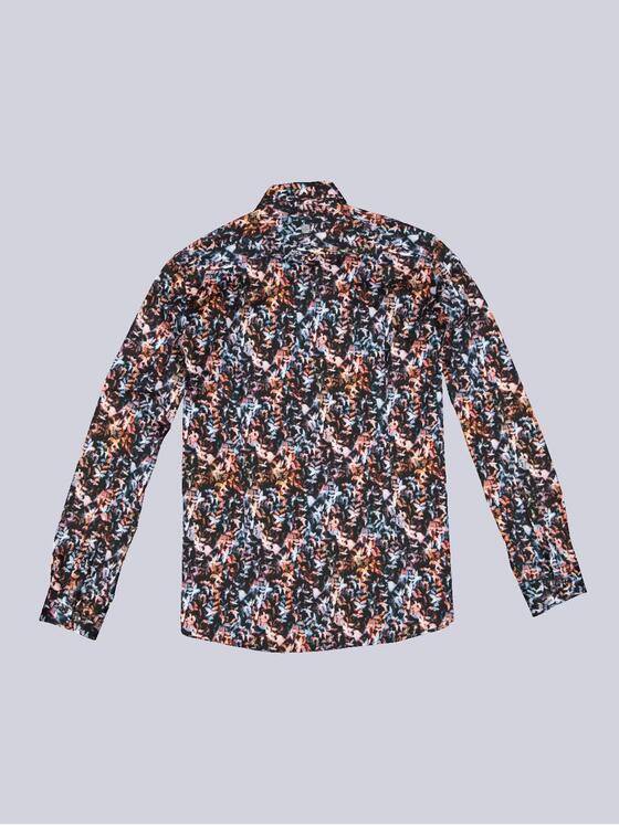 ENGBERS GERMANY Herren Langarm-Hemd mit Satin-Anteil Orange 33794