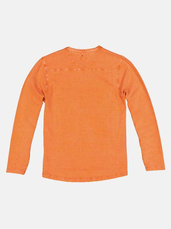 emilio adani Herren Langarm-Shirt strukturiert Orange 32446