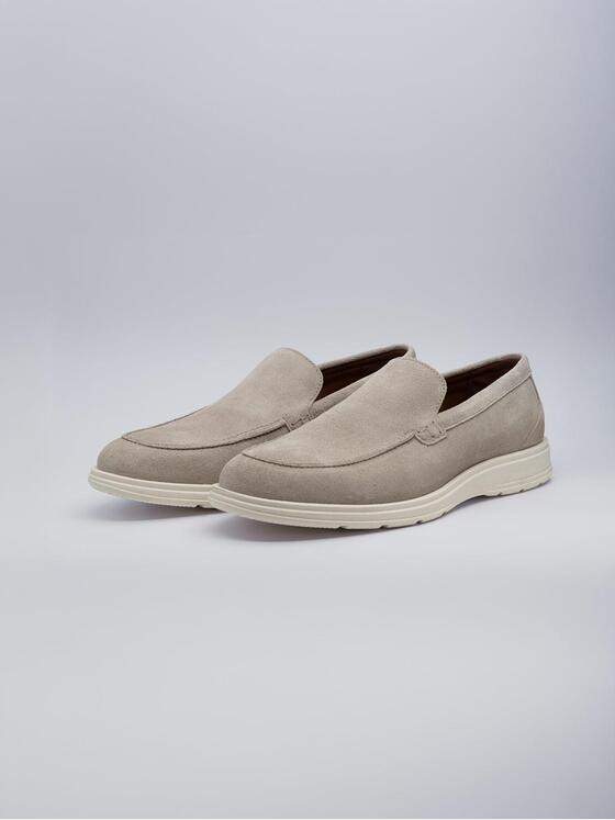 ENGBERS GERMANY Herren Loafer aus Veloursleder Creme 38543