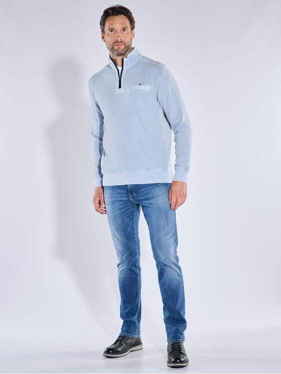 engbers Herren Sweatshirt strukturiert Hellblau 39533