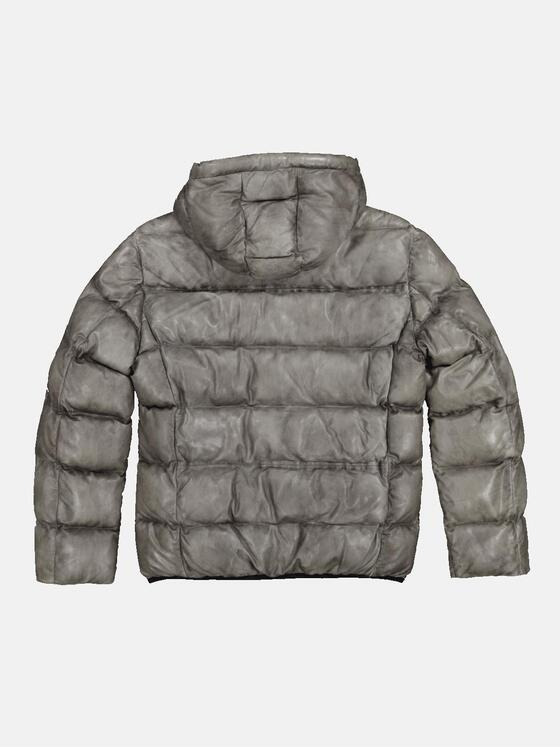 emilio adani Herren Lederjacke regular Grau 35433
