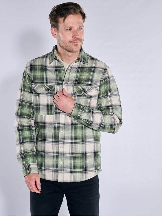 engbers Herren Overshirt kariert Grün 37396