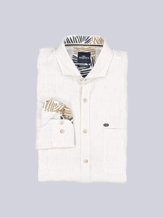 engbers Herren Langarm-Hemd aus Leinen Sand 38363