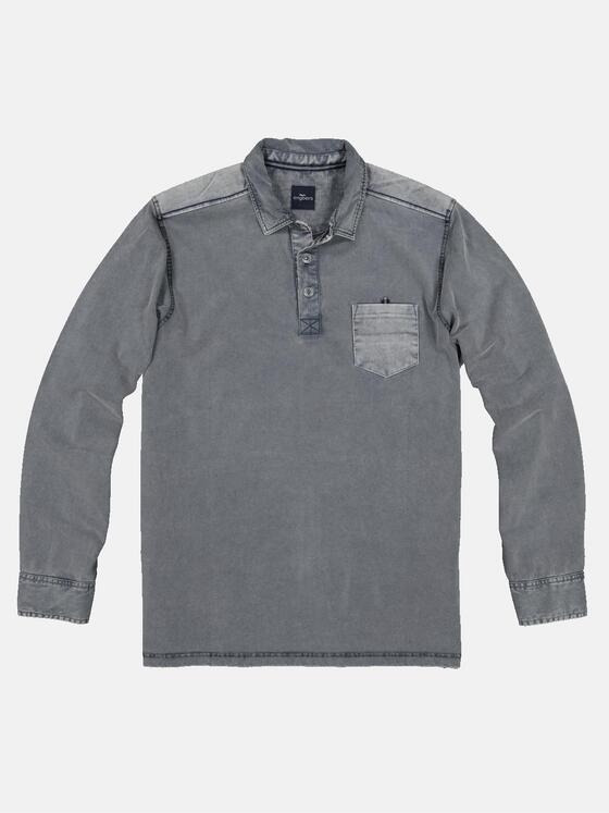 engbers Herren Langarmshirt Polokragen Silbergrau 32397
