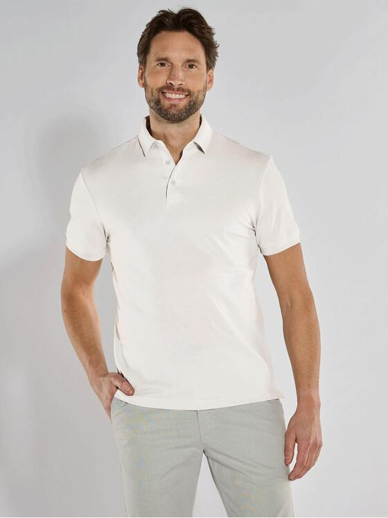 ENGBERS GERMANY Herren Polo-Shirt aus Pima Baumwolle Hellgrau 36835