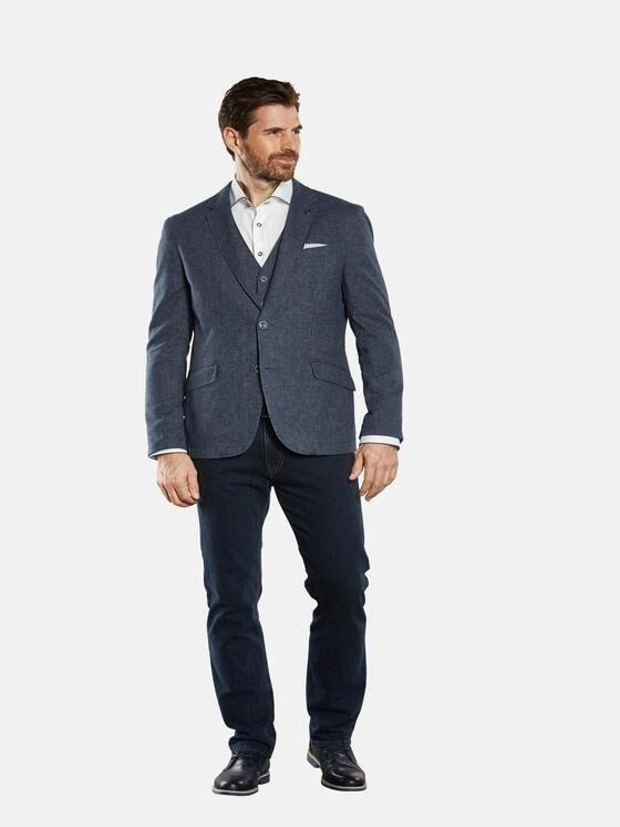 engbers Herren Freizeit-Sakko mit Leinenanteil Blau 34497