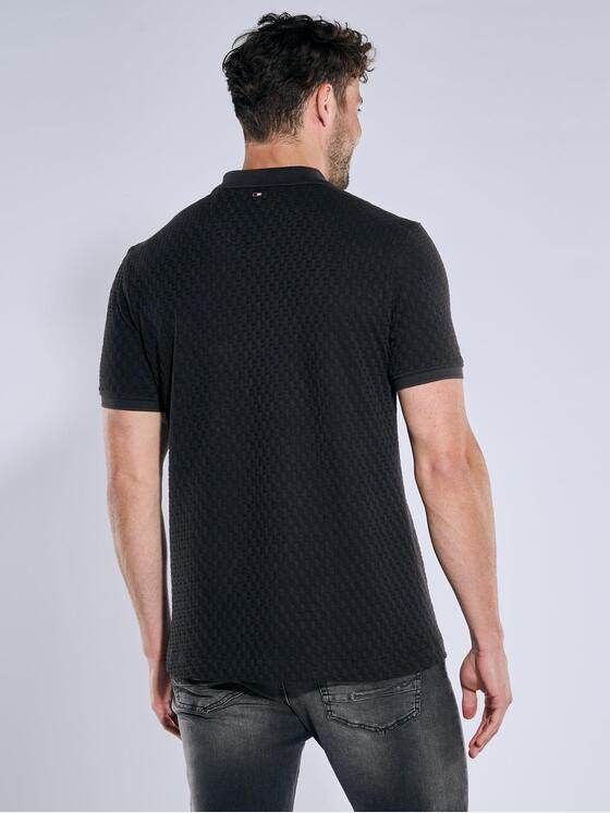 emilio adani Herren Polo-Shirt uni Schwarz 39214