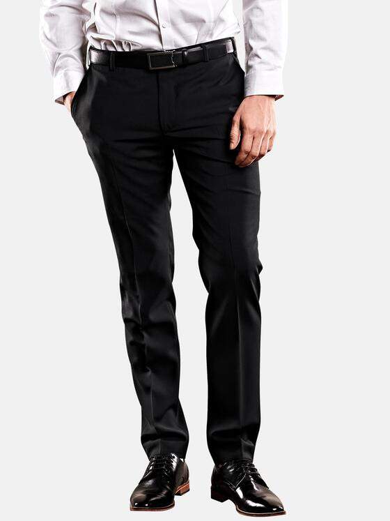 emilio adani Herren Anzughose slim fit Schwarz 28972