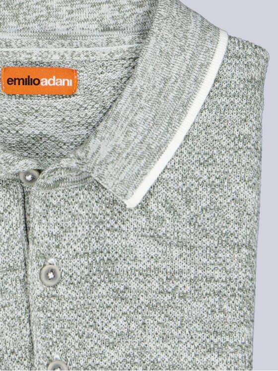 emilio adani Herren Pullover halbarm Dunkelgruen 40409