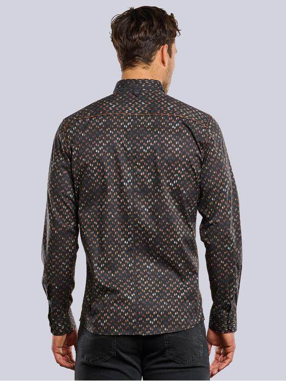 engbers Herren Langarm-Hemd kariert Rostorange 33819