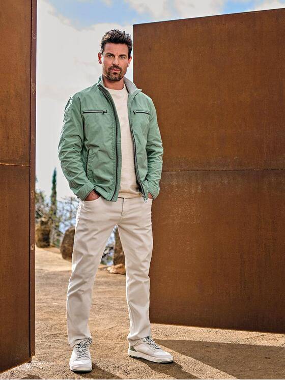 engbers Herren Blouson-Jacke mit Kontrastdetails Hellgruen 38367
