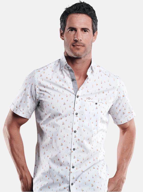 engbers Herren Hemd kurzarm Sonnenorange 29473