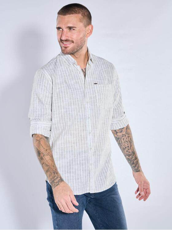 emilio adani Herren Hemd gemustert Khaki 40012