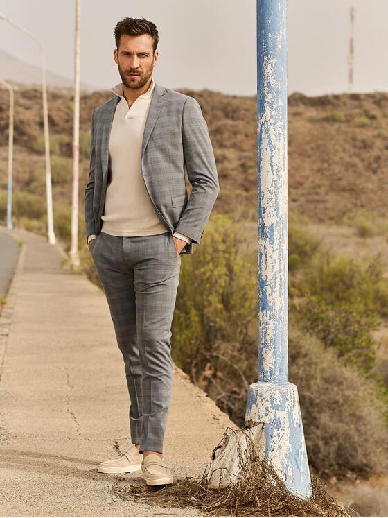 emilio adani Herren Anzug-Sakko slim fit Grau 36385