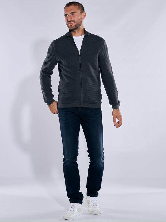 emilio adani Herren Cardigan uni Schwarz 38130