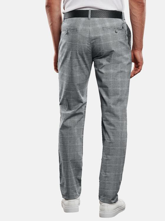 engbers Herren Stretch-Chino kariert Silbergrau 31084