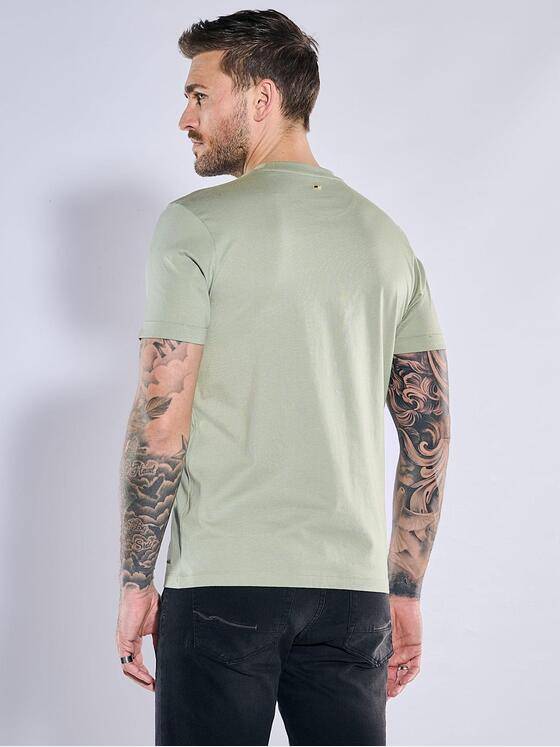 emilio adani Herren T-Shirt aus hochwertiger Baumwolle Grün 38317